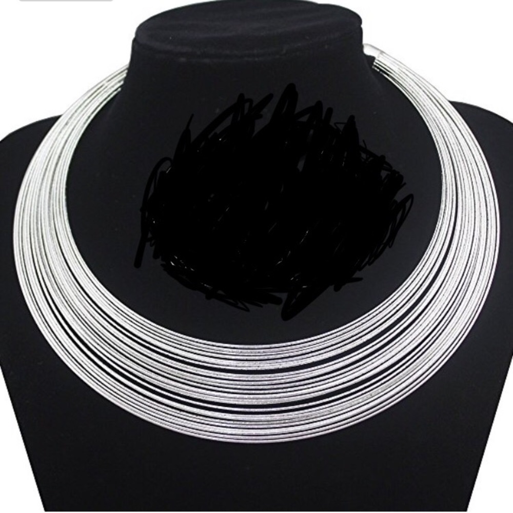 Stunning Silver Egyptian Collar Necklace